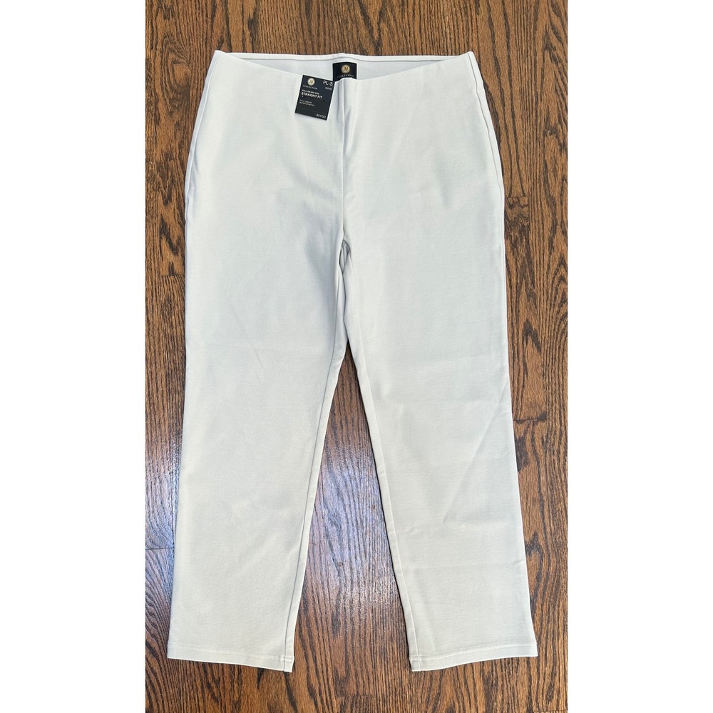 JM Collection Straight Fit Ponte Pants Petite Large Work Office